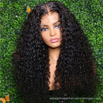 Wholesale Raw Brazilian Virgin Afro Kinky Curly Human Hair Hd Full Lace Front Wig For Black Women Closure Wig Human Hair Vendor